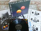 BEATLES PAUL McCARTNEY WINGS FAN CLUB BADGES & 'VENUS AND MARS' LP WITH INSERTS
