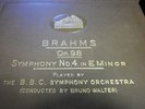 BRAHMS Op98 Symphony No4 E Minor Bruno Walter 5x 12