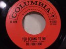 The Four Evers You Belong To Me Original 1962 Columbia Pop Doo Wop Teener 45