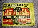 RARE 1962 UK Concert handbill signed by Johnny Burnette, Billy Fury, Joe Brown