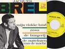 Jacques Brel chante quatre titres en Flamand - Rare 45T