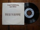 RARE FRENCH SINGLE 7 SERGE GAINSBOURG JANE BIRKIN INEDIT POUR UN HOMME CARON