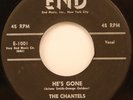 The Chantels He's Gone / The Plea 45 End 1001 vg++ '57 Doo Wop R&B