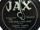 1953 78 LIGHTNIN HOPKINS no good woman / i've been a bad man 10