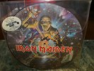 IRON MAIDEN PIECE OF MIND Picture Disc LP VERY RARE W/ORIG PROMO STICKER, MINT