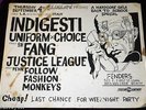 RARE 1986 JUSTICE LEAGUE FLYER UNIFORM CHOICE INDIGESTI FANG @ FENDERS SXE KBD