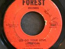 Rockabilly 45 VERNON DERRICK on FOREST Seven Come Eleven/Let Go Your Love rare