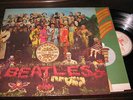 LP: Beatles - Sgt. Pepper's ..., Export-Ausgabe, weiss/gold Label, m.Bogen, 1,-