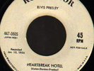 ELVIS PRESLEY HEARTBREAK HOTEL/I WAS THE ONE ORIG 1950s WLP WHITE LABEL PROMO 45