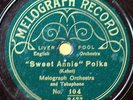 Rare Edwardian label 78 rpm record: Melograph Liverpool