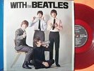 WITH THE BEATLES 1966 JAPAN ODEON 1st ISSUE RED WAX LP OP-7549 DIFF COVER