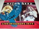 URIAH HEEP Live in Europe - LP Mick Box Ken Hensley John Lawton Autograph SIGNED