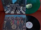 1st THE BEATLES UK LP Abbey Road GREEN Vinyl+German GOLD Odeon Sgt Pepper's ..