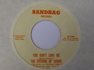 THE EPITOME OF SOUND You Don't Love Me Ex+ Sandbag Records  USA 7