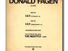 DONALD FAGEN/STEELY DAN IGY I.G.Y. PROMO-ONLY 12
