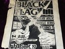 RARE 1980 BLACK FLAG FLYER GEZA X CIRCLE JERKS STAINS @ HIDEAWAY HARDCORE KBD