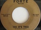 Doo Wop 45 THE TUXEDOS Yes Its True / Trouble ,Trouble on FORTE HEAR