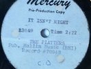 The Platters-It Isn't Right RARE 78 DOO WOP ACETATE TEST PRESSING