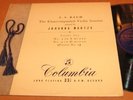 J.S. BACH violin sonatas 3 & 4 JOHANNA MARTZY solo UK Columbia 33CX 1287 ED1 NM