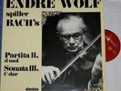 Endre Wolf. Bach (Partita 2 and Sonata 3, violin solo). Danica DLP 8045. NM