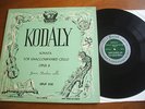 Janos Starker Kodaly  Period LP SPLP 510 MG Opus 8 green cover
