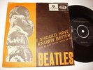 THE BEATLES I Should Have Known Better POCHETTE SUÉDOISE UNIQUE SWEDEN PS 1964