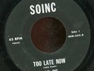 soul inc. - too late now - soinc rare virginia garage r&b mod dancer 45 hear