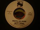 BETTY HARRIS what did I do wrong / mean man 45 Deep Soul Funk Rare Toussaint