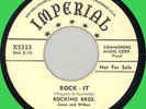 ROCKING BROS. Rock-It / Behind the Sun 45rpm Imperial 1955 greasy R&B