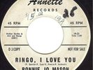 Bonnie Jo Mason Ringo I Love You 45 Cher DJ Annette 1000 vg '64 Beatles Cher 1st