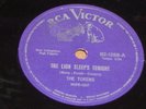THE TOKENS 1962 The Lion Sleeps Tonight RARE 78 RPM 10” Ex BRAZIL