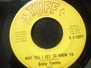 RARE NO.SOUL BOBBY TREETOP WAIT TILL I GET TO KNOW YOU/VALENTINE TUFF(DJ)