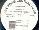 DURAN DURAN STRAY CATS Live From Central Park CANADA 80s PROMO LP Radio Show