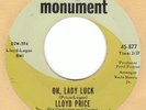 LLOYD PRICE Oh Lady Luck MONUMENT Mod R&B soul pounder M- 45 HEAR