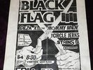 RARE 1980 BLACK FLAG FLYER GEZA X CIRCLE JERKS STAINS @ HIDEAWAY HARDCORE KBD