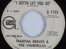 Northern Soul 45 MARTHA REEVES & THE VANDELLAS I Gotta Let You Go GORDY HEAR