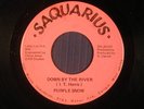 PURPLE SNOW funk 45 DOWN BY THE RIVER / FOOTSTEPS SAQUARIUS VG+
