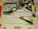 Decca MAHLER - DAS LIED VON DER ERDE  KATHLEEN FERRIER BRUNO WALTER