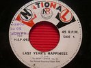 MIGHTY TERROR 45-LAST YEAR’S HAPPINESS w/ STEELBAND JAMBOREE on NATIONAL calypso