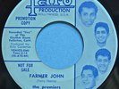 The PREMIERS 45 Farmer John  FARO 615  VG++  PROMO   1964 garage punk