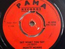MONTY MORRIS SAY WHAT YOUR SAY Pama 7in listen