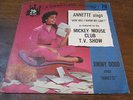 annette funicello sings RARE 78 RPM DISNEY RECORD MICKEY MOUSE CLUB RARE