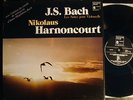 BACH: SUITES FOR SOLO CELLO: NIKOLAUS HARNONCOURT: HARMONIA MUNDI: 3LPs NM