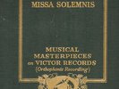 VICTOR RED SCROLL LABEL SET VM-29: BEETHOVEN MISSA SOLEMNIS- ORFEO CATALA (1926)