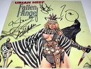 URIAH HEEP Fallen Angel, VINYL John Lawton Mick Box Ken Hensley Autograph SIGNED