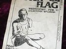 RARE 1981 BLACK FLAG FLYER FEAR CIRCLE JERKS CHINA WHITE @ STARDUST PUNK KBD