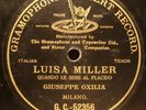 (R) OXILIA GIUSEPPE Opera 78rpm Black G&T 52356 Luisa Miller-Quando le sere