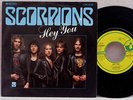 SCORPIONS - Hey You  b/w The Zoo *rare orig. GERMAN ONLY 45 w/PS *NEARMINT