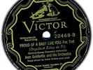 JEAN GOLDKETTE with BIX 1926 Hot dance 78 Proud Of A Baby (E-)