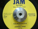 Teen Rocker 45 JOHNNIE JONES & SWAYDES Too Much In Love on JAM Fred Lo Studios